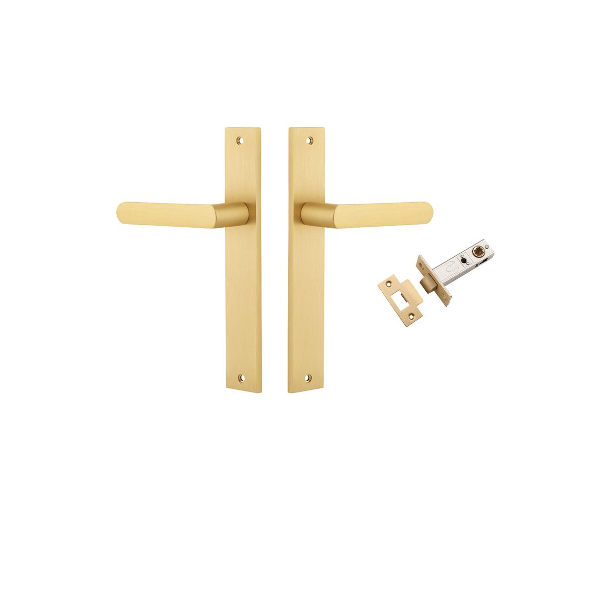 16360KPASS60 - Osaka Lever - Rectangular Backplate Passage Kit - Brushed Gold PVD - Passage