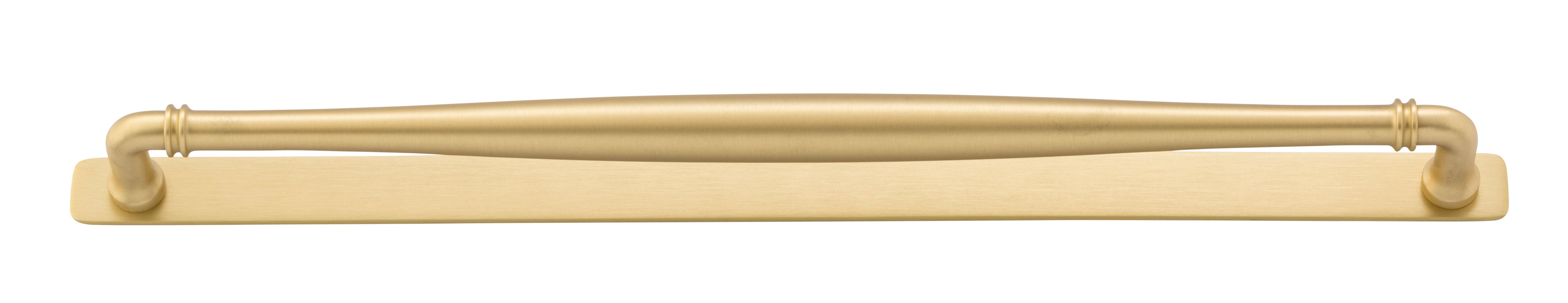 17108B - Sarlat Cabinet Pull with Backplate - CTC450mm - Brushed Gold PVD