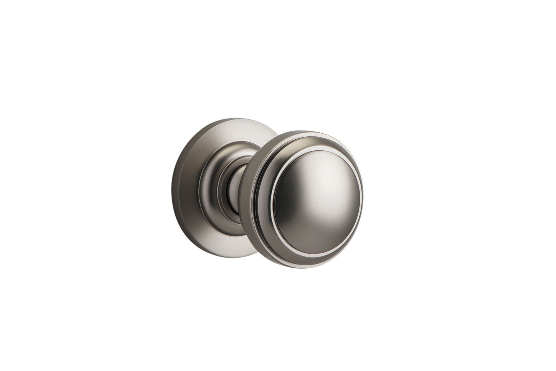 0219 - Paddington Knob - Round Rose - Satin Nickel - Passage