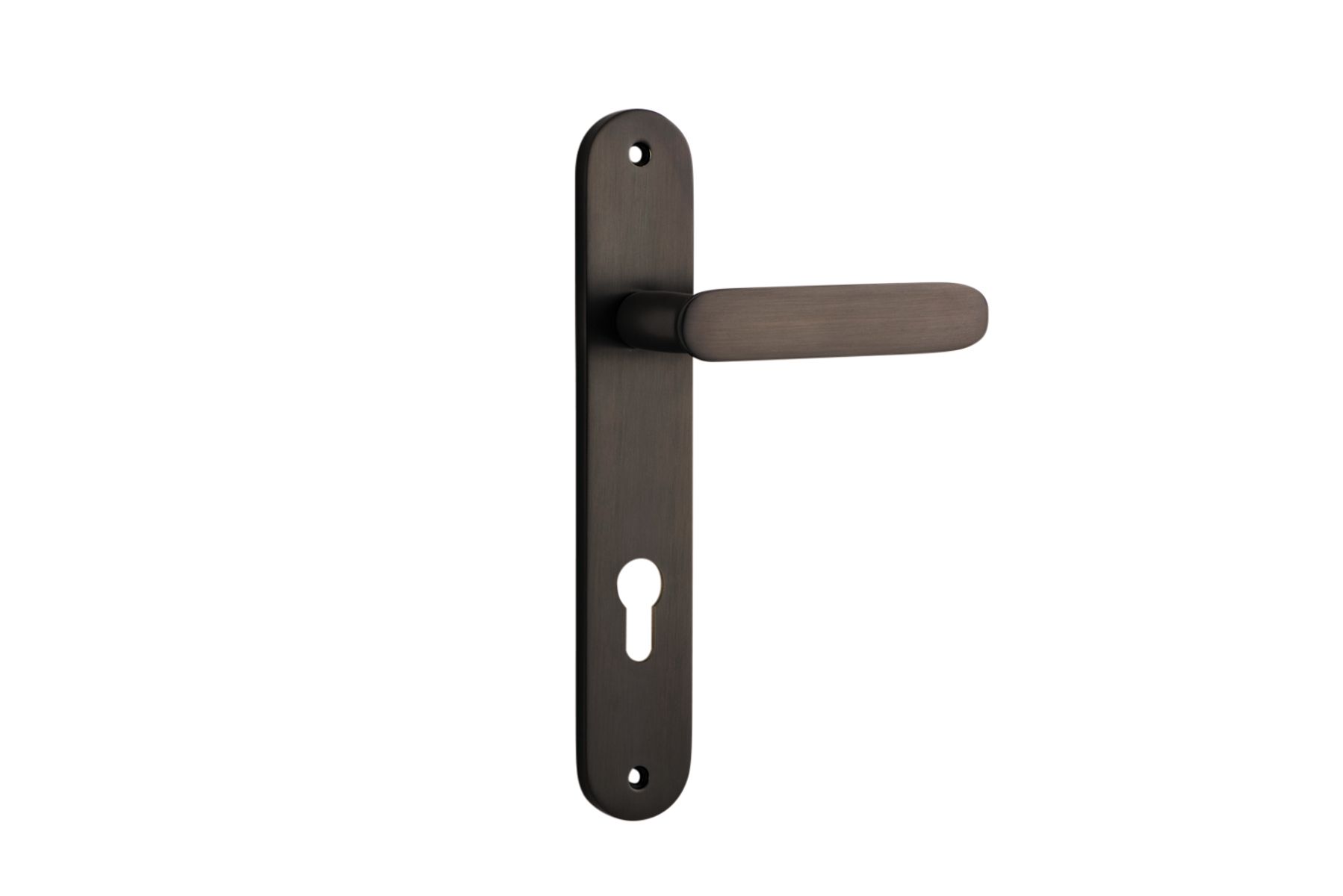 10764E85 - Bronte Lever - Oval Backplate - Signature Brass - Entrance