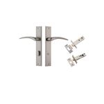14704KPRIV60 - Oxford Lever - Rectangular Backplate Privacy Kit with Privacy Turn - Satin Nickel - Privacy