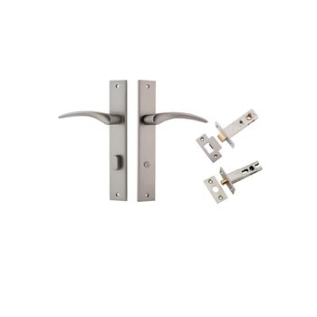 Oxford Lever - Rectangular Backplate Privacy Kit with Privacy Turn