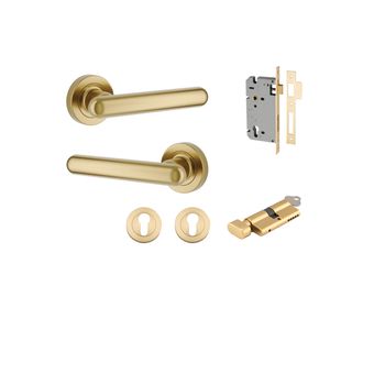 Puerto Lever - Round Rose Entrance Kit with Separate High Security Lock