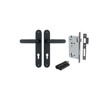 Bronte Lever - Oval Backplate Entrance Kit with High Security Lock