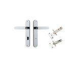 11764KPRIV60 - Bronte Lever - Oval Backplate Privacy Kit with Privacy Turn - Polished Chrome - Privacy