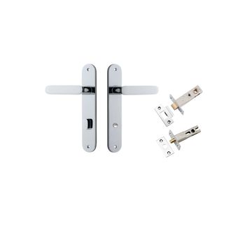 Bronte Lever - Oval Backplate Privacy Kit with Privacy Turn