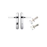 11732KPRIV60 - Annecy Lever - Oval Backplate Privacy Kit with Privacy Turn - Polished Chrome - Privacy