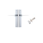12254KPASS60 - Como Lever - Rectangular Backplate Passage Kit - Brushed Chrome - Passage