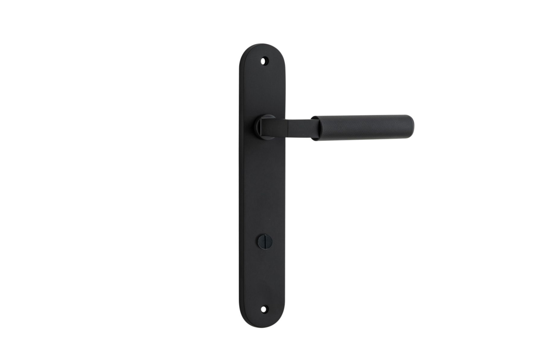 12768P85 - Brunswick Lever - Oval Backplate - Matt Black - Privacy
