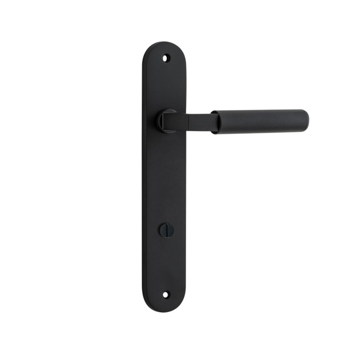 12768P85 - Brunswick Lever - Oval Backplate - Matt Black - Privacy