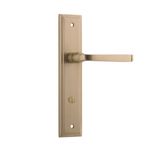 15244P85 - Annecy Lever - Stepped Backplate - Brushed Brass - Privacy