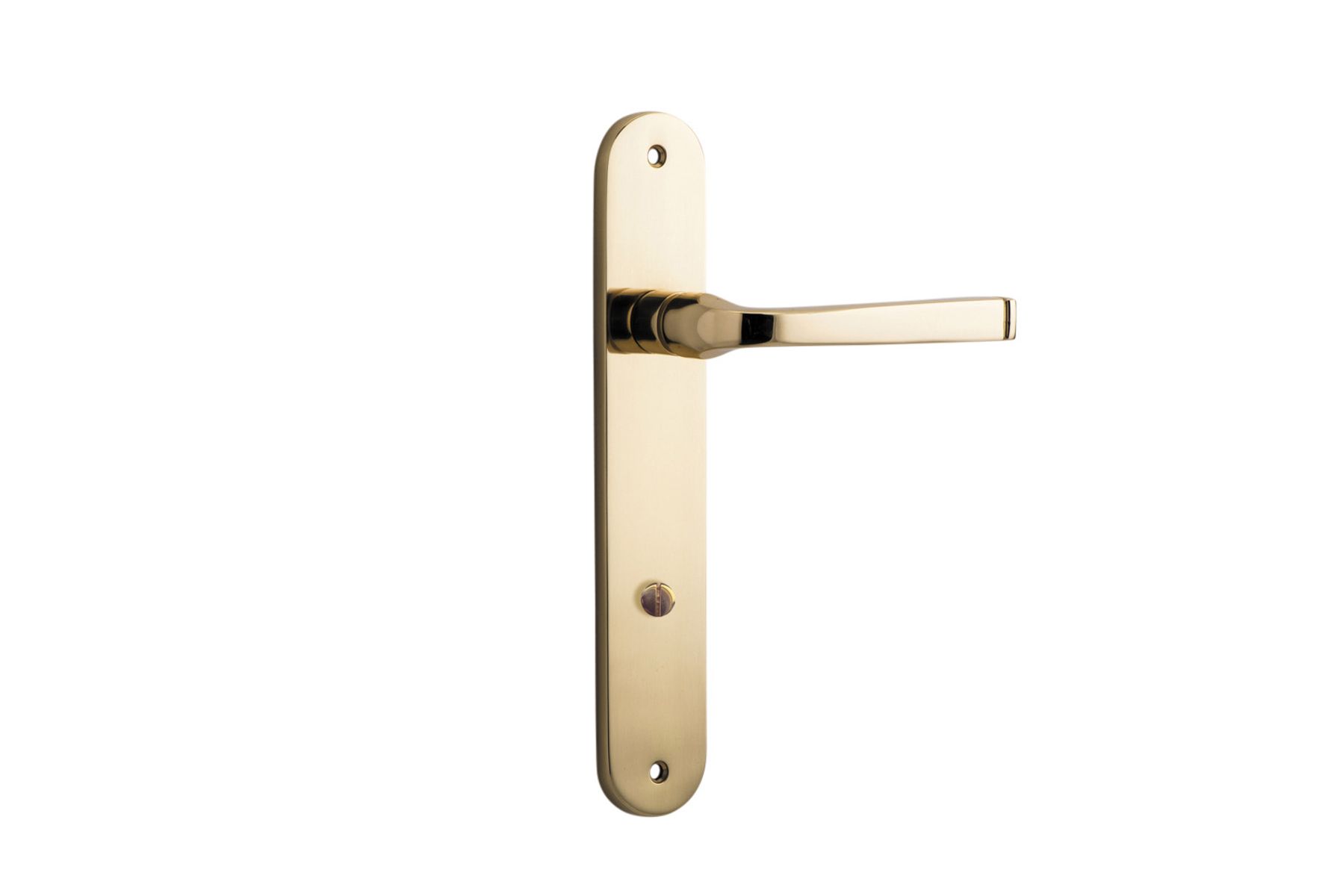 10232P85 - Annecy Lever - Oval Backplate - Polished Brass - Privacy