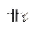 12920KPRIV60 - Stirling Lever - Rectangular Backplate Privacy Kit with Privacy Turn - Matt Black - Privacy