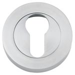 9305 - Euro Escutcheons -  Round - Brushed Chrome