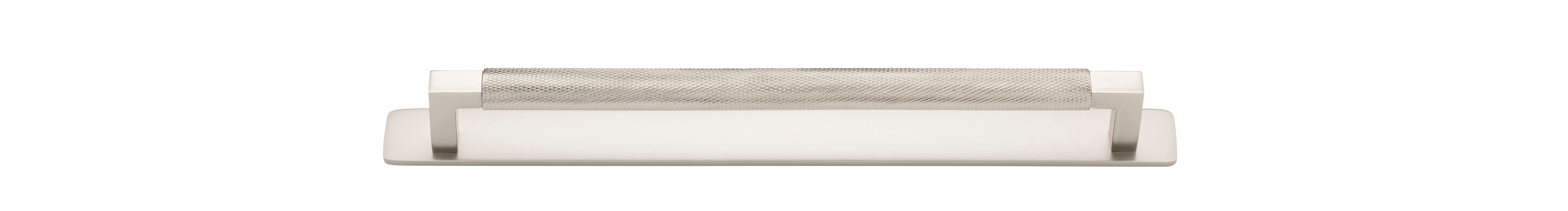 22125B - Brunswick Cabinet Pull with Backplate  - CTC256mm - Satin Nickel