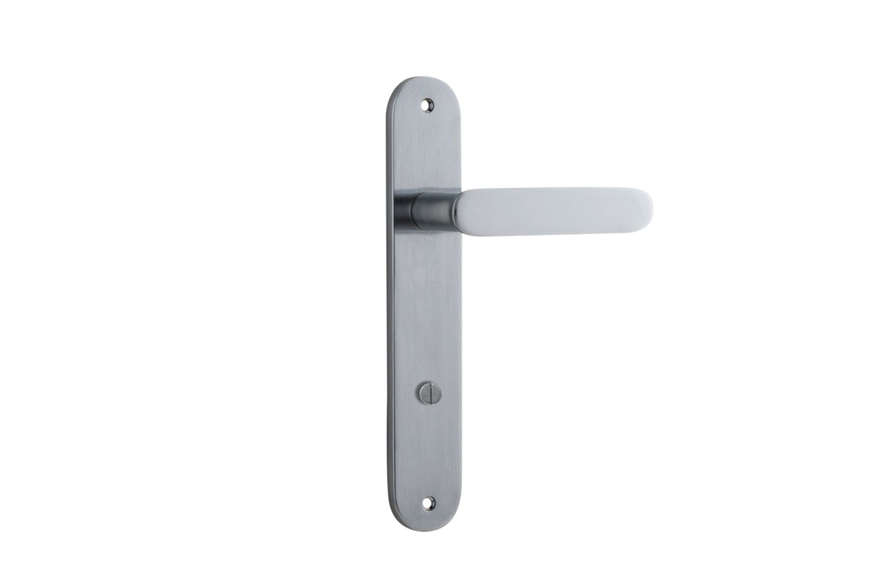 12264 - Bronte Lever - Oval Backplate - Brushed Chrome - Passage