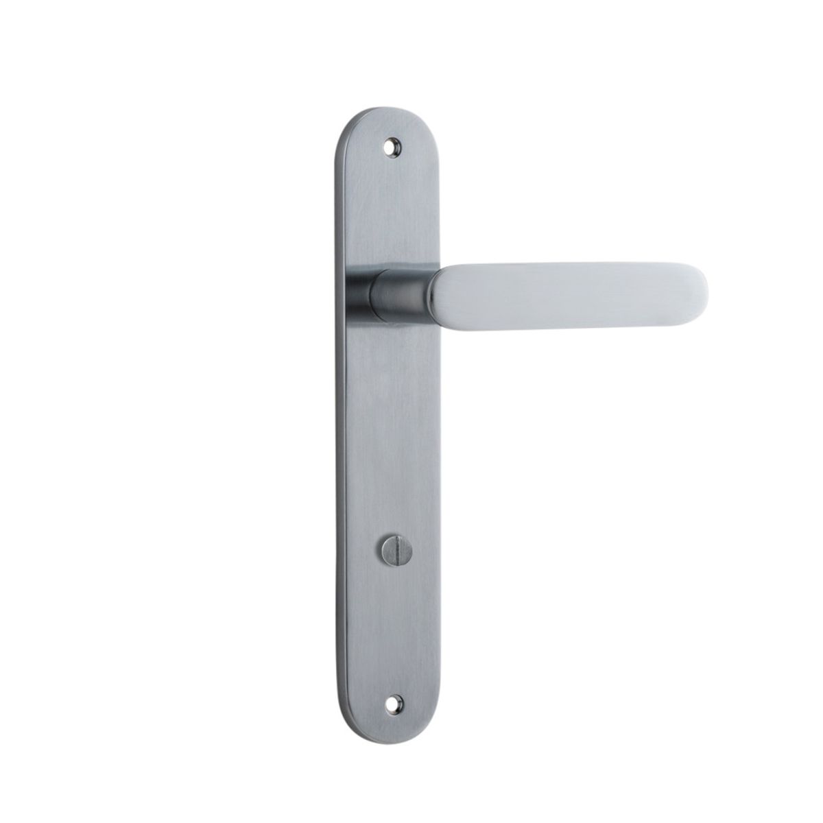 12264 - Bronte Lever - Oval Backplate - Brushed Chrome - Passage