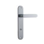 12264 - Bronte Lever - Oval Backplate - Brushed Chrome - Passage