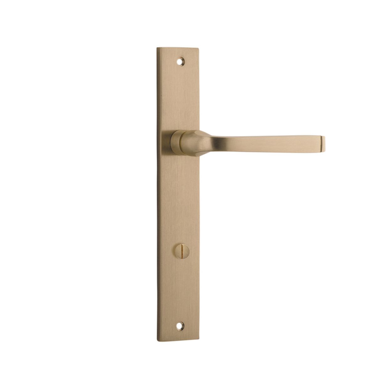 15708P85 - Annecy Lever - Rectangular Backplate - Brushed Brass - Privacy