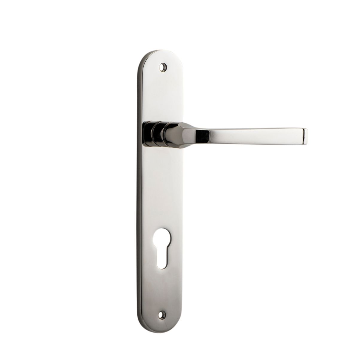 14232E85 - Annecy Lever - Oval Backplate - Polished Nickel - Entrance