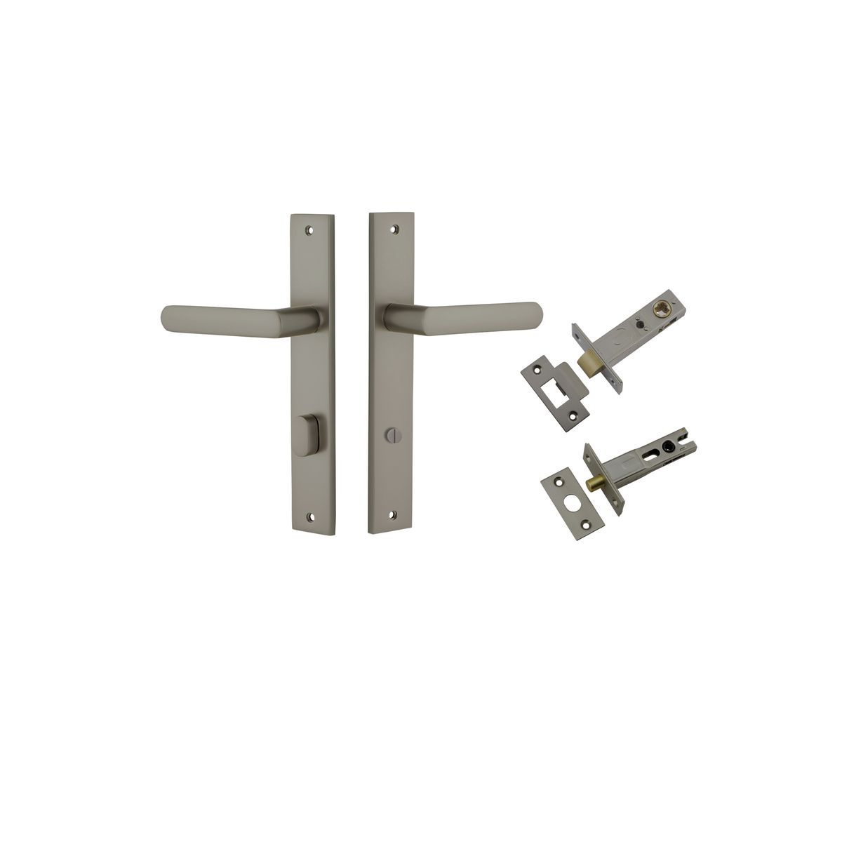 16760KPRIV60 - Osaka Lever - Rectangular Backplate Privacy Kit with Privacy Turn - Graphite PVD - Privacy
