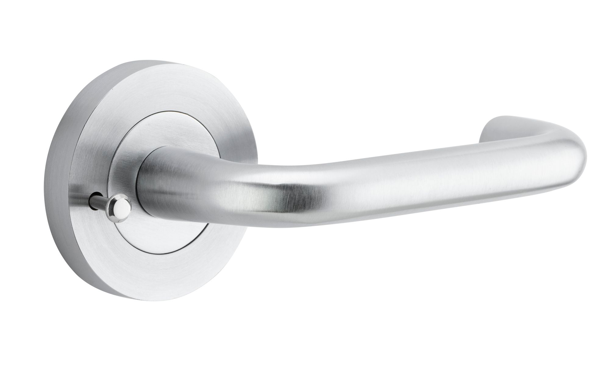 20355KIBPRIV60 - Oslo Lever - Round Rose (Inbuilt Privacy) - Brushed Chrome - Privacy