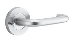 20355KIBPRIV60 - Oslo Lever - Round Rose (Inbuilt Privacy) - Brushed Chrome - Privacy