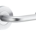 20355KIBPRIV60 - Oslo Lever - Round Rose (Inbuilt Privacy) - Brushed Chrome - Privacy
