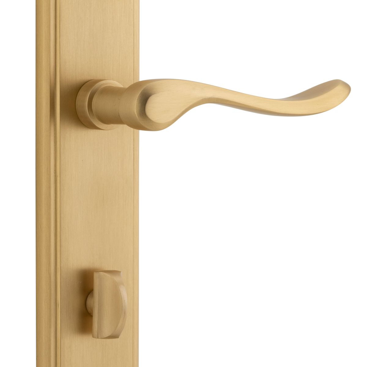 15426P85 - Stirling Lever - Stepped Backplate - Brushed Brass - Privacy