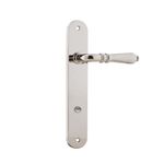 14224P85 - Sarlat Lever - Oval Backplate - Polished Nickel - Privacy