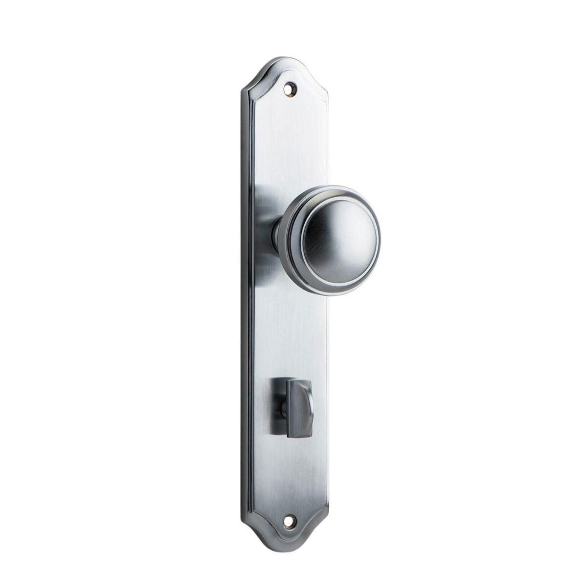 12326P85 - Paddington Knob - Shouldered Backplate - Brushed Chrome - Privacy