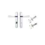 11876KPRIV60 - Copenhagen Lever - Oval Backplate Privacy Kit with Privacy Turn - Polished Chrome - Privacy