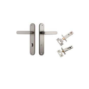 Bronte Lever - Oval Backplate Privacy Kit with Privacy Turn