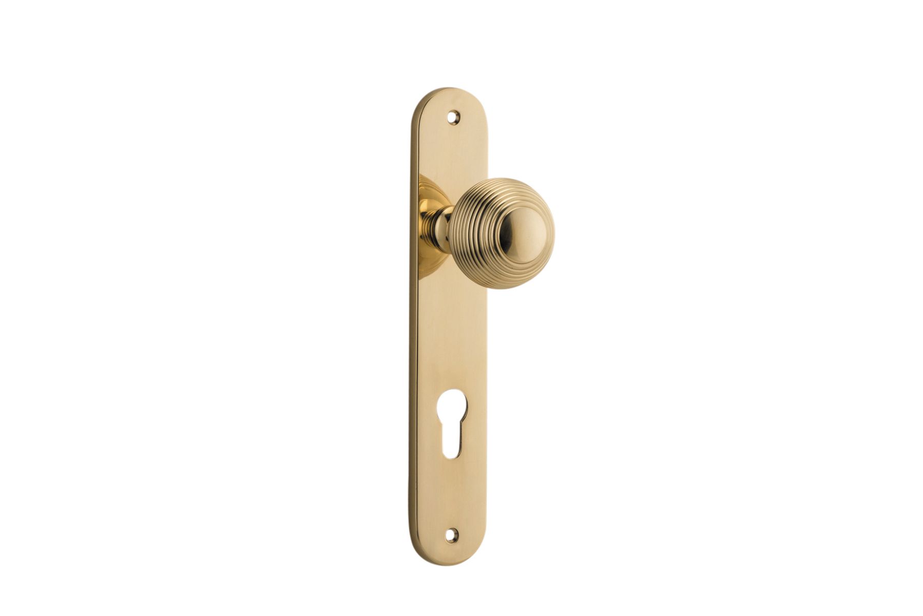 10336E85 - Guildford Knob - Oval Backplate - Polished Brass - Entrance