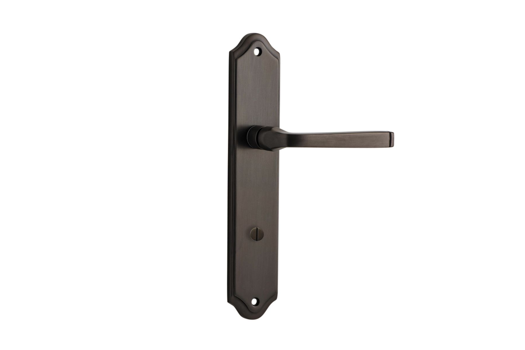 10720P85 - Annecy Lever - Shouldered Backplate - Signature Brass - Privacy