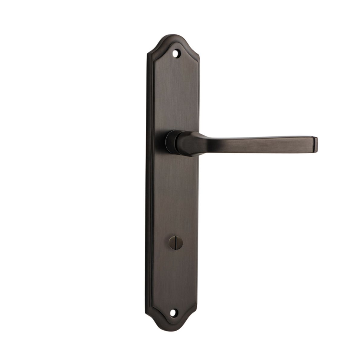 10720P85 - Annecy Lever - Shouldered Backplate - Signature Brass - Privacy