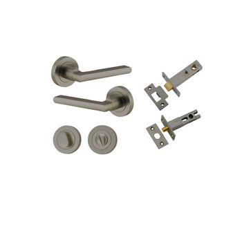 Baltimore Lever - Round Rose Privacy Kit with Separate Privacy Turn