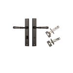 10706KPRIV60 - Verona Lever - Rectangular Backplate Privacy Kit with Privacy Turn - Signature Brass - Privacy