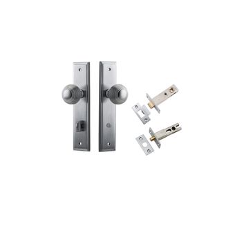 Guildford Knob - Stepped Backplate Privacy Kit with Privacy Turn