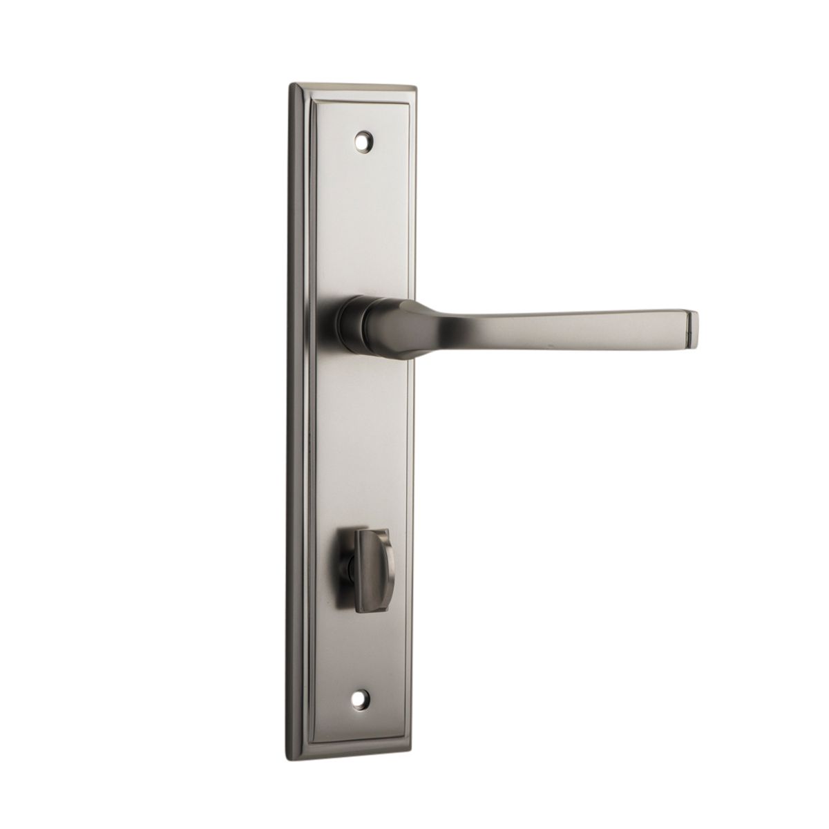 14744P85 - Annecy Lever - Stepped Backplate - Satin Nickel - Privacy