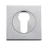 20025 - Euro Escutcheons -  Square - Brushed Chrome