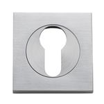 20025 - Euro Escutcheons -  Square - Brushed Chrome