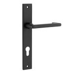 12848E85 - Baltimore Return Lever - Rectangular Backplate - Matt Black - Entrance