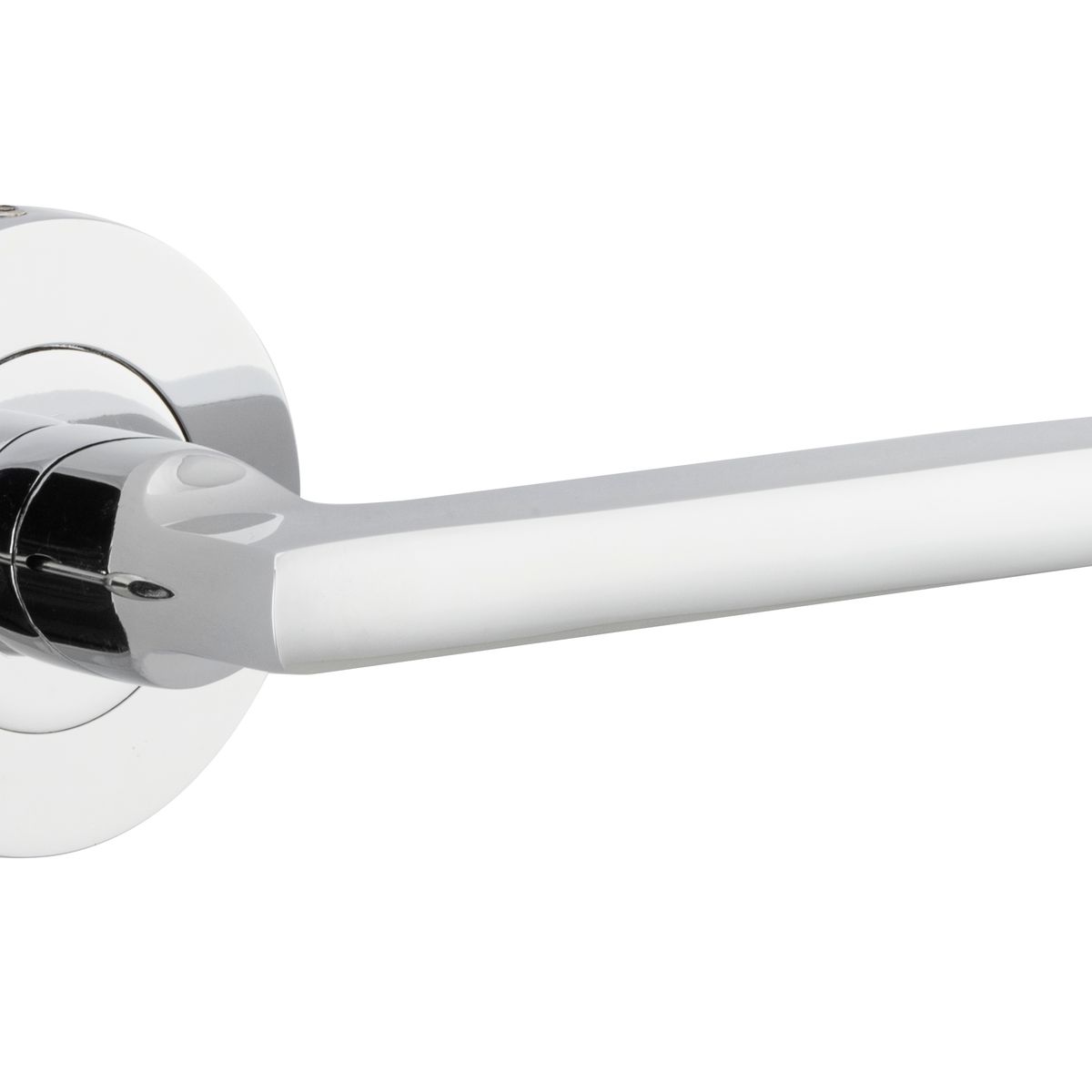 9214KIBPRIV60 - Baltimore Lever - Round Rose (Inbuilt Privacy) - Polished Chrome - Privacy