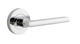 9214KIBPRIV60 - Baltimore Lever - Round Rose (Inbuilt Privacy) - Polished Chrome - Privacy
