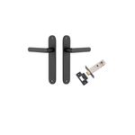 12864KPASS60 - Osaka Lever - Oval Backplate Passage Kit - Matt Black - Passage