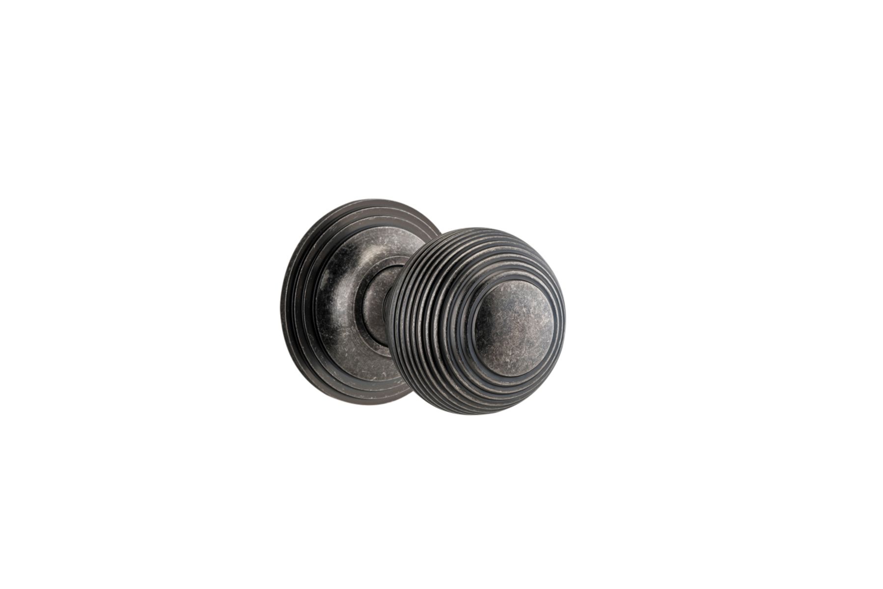 0227 - Guildford Knob - Round Rose - Distressed Nickel - Passage