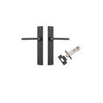 12702KPASS60 - Baltimore Lever - Rectangular Backplate Passage Kit - Matt Black - Passage