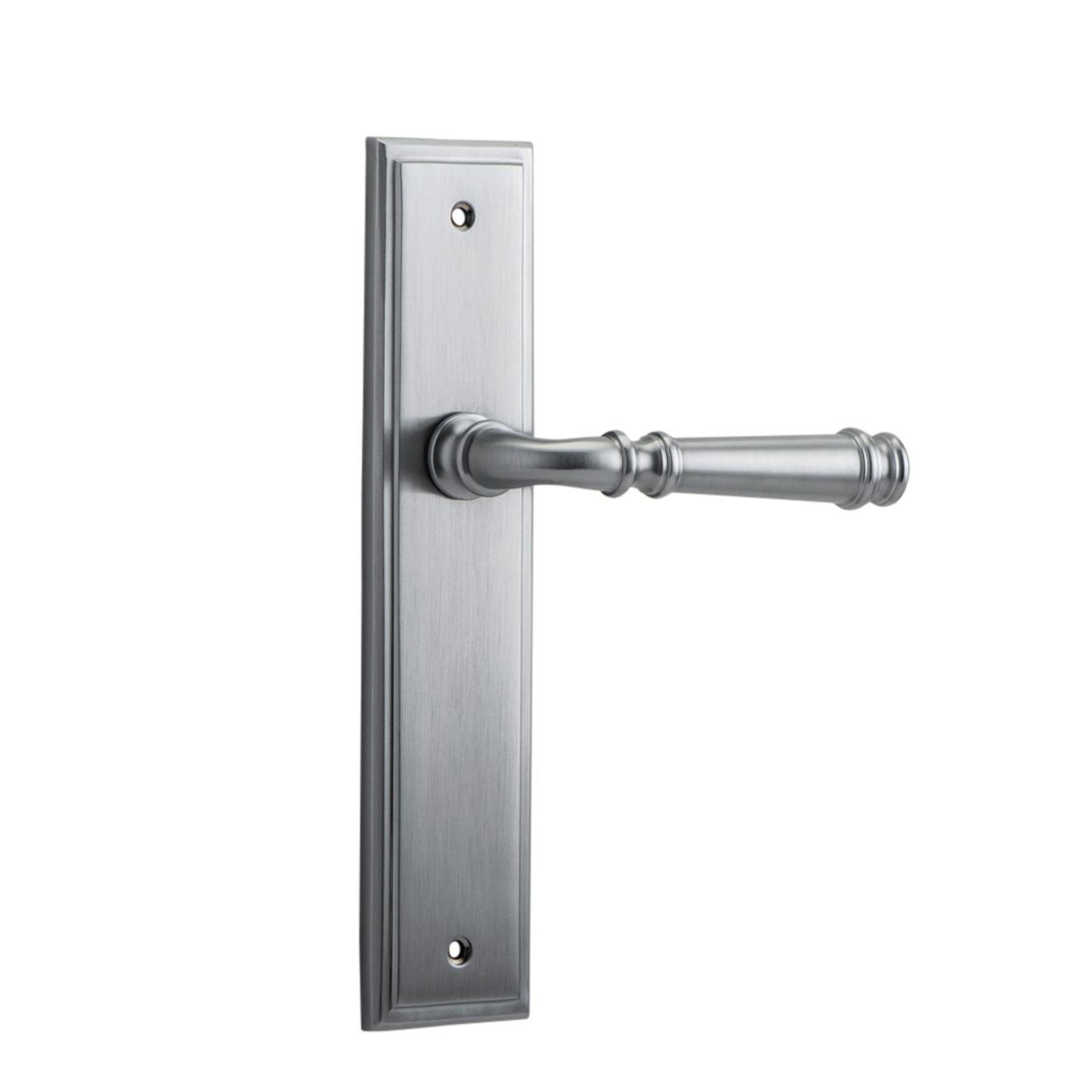 12242 - Verona Lever - Stepped Backplate - Brushed Chrome - Passage