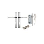 14750KENTR60KT - Berlin Lever - Rectangular Backplate Entrance Kit with High Security Lock - Satin Nickel - Entrance